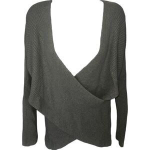 NWT Express Oversized Wrap Glitter Knit Long Sleeve Sweater